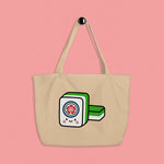 Load image into Gallery viewer, Mahjong 一筒 (One Dot) Large Tote - Ni De Mama Chinese-Inspired Clothing | Canvas ,
