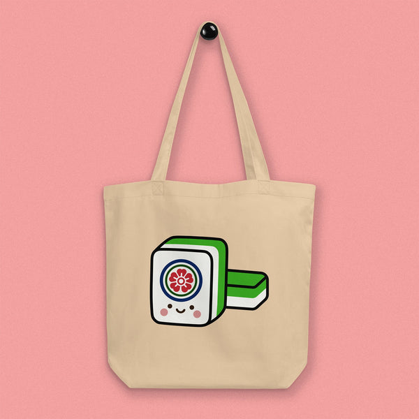 Mahjong 一筒 (One Dot) Tote Bag - Ni De Mama Chinese-Inspired Clothing | Canvas ,
