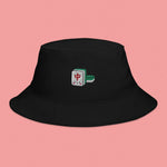 Load image into Gallery viewer, Mahjong 紅中 (Red Dragon) Embroidered Bucket Hat - Ni De Mama Chinese-Inspired Clothing | Black ,
