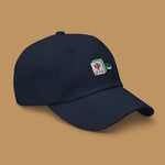 Load image into Gallery viewer, Mahjong 紅中 (Red Dragon) Embroidered Cap - Ni De Mama Chinese-Inspired Clothing | Navy Blue ,
