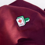Load image into Gallery viewer, Mahjong 紅中 (Red Dragon) Embroidered Hoodie - Ni De Mama Chinese-Inspired Clothing | Black , S
