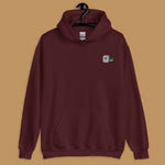 Load image into Gallery viewer, Mahjong 紅中 (Red Dragon) Embroidered Hoodie - Ni De Mama Chinese-Inspired Clothing | Maroon , S
