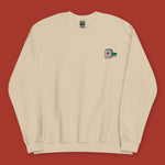 Load image into Gallery viewer, Mahjong 紅中 (Red Dragon) Embroidered Sweatshirt - Ni De Mama Chinese-Inspired Clothing | Soft Cream , S
