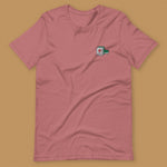 Load image into Gallery viewer, Mahjong 紅中 (Red Dragon) Embroidered T-Shirt - Ni De Mama Chinese-Inspired Clothing | Mauve , XS
