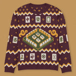 Load image into Gallery viewer, Mahjong Table Knit Sweater - Ni De Mama Chinese-Inspired Clothing | Maroon , XS
