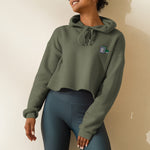 Load image into Gallery viewer, Mahjong 白板 (White Dragon) Crop Hoodie - Ni De Mama Chinese-Inspired Clothing | Pewter Grey , S
