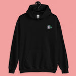 Load image into Gallery viewer, Mahjong 白板 (White Dragon) Embroidered Hoodie - Ni De Mama Chinese-Inspired Clothing | Black , S
