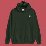 Load image into Gallery viewer, Mahjong 白板 (White Dragon) Embroidered Hoodie - Ni De Mama Chinese-Inspired Clothing | Forest Green , S
