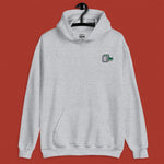 Load image into Gallery viewer, Mahjong 白板 (White Dragon) Embroidered Hoodie - Ni De Mama Chinese-Inspired Clothing | Heather Grey , S
