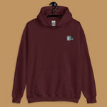 Load image into Gallery viewer, Mahjong 白板 (White Dragon) Embroidered Hoodie - Ni De Mama Chinese-Inspired Clothing | Maroon , S
