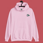 Load image into Gallery viewer, Mahjong 白板 (White Dragon) Embroidered Hoodie - Ni De Mama Chinese-Inspired Clothing | Soft Pink , S
