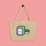 Load image into Gallery viewer, Mahjong 白板 (White Dragon) Large Tote - Ni De Mama Chinese-Inspired Clothing | Canvas ,
