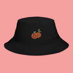 Load image into Gallery viewer, Mandarin Orange Embroidered Bucket Hat - Ni De Mama Chinese - Inspired Clothing | Black ,
