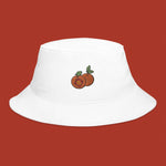 Load image into Gallery viewer, Mandarin Orange Embroidered Bucket Hat - Ni De Mama Chinese - Inspired Clothing | White ,
