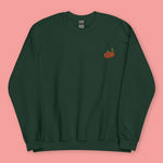 Load image into Gallery viewer, Mandarin Orange Embroidered Sweatshirt - Ni De Mama Chinese Clothing
