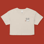 Load image into Gallery viewer, 没有 Mayo Crop T-Shirt - Ni De Mama Chinese - Inspired Clothing | Cream , XS
