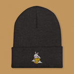Load image into Gallery viewer, Moon Rabbit Embroidered Beanie - Ni De Mama Chinese Clothing
