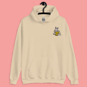 Moon Rabbit Embroidered Hoodie - Ni De Mama Chinese Clothing