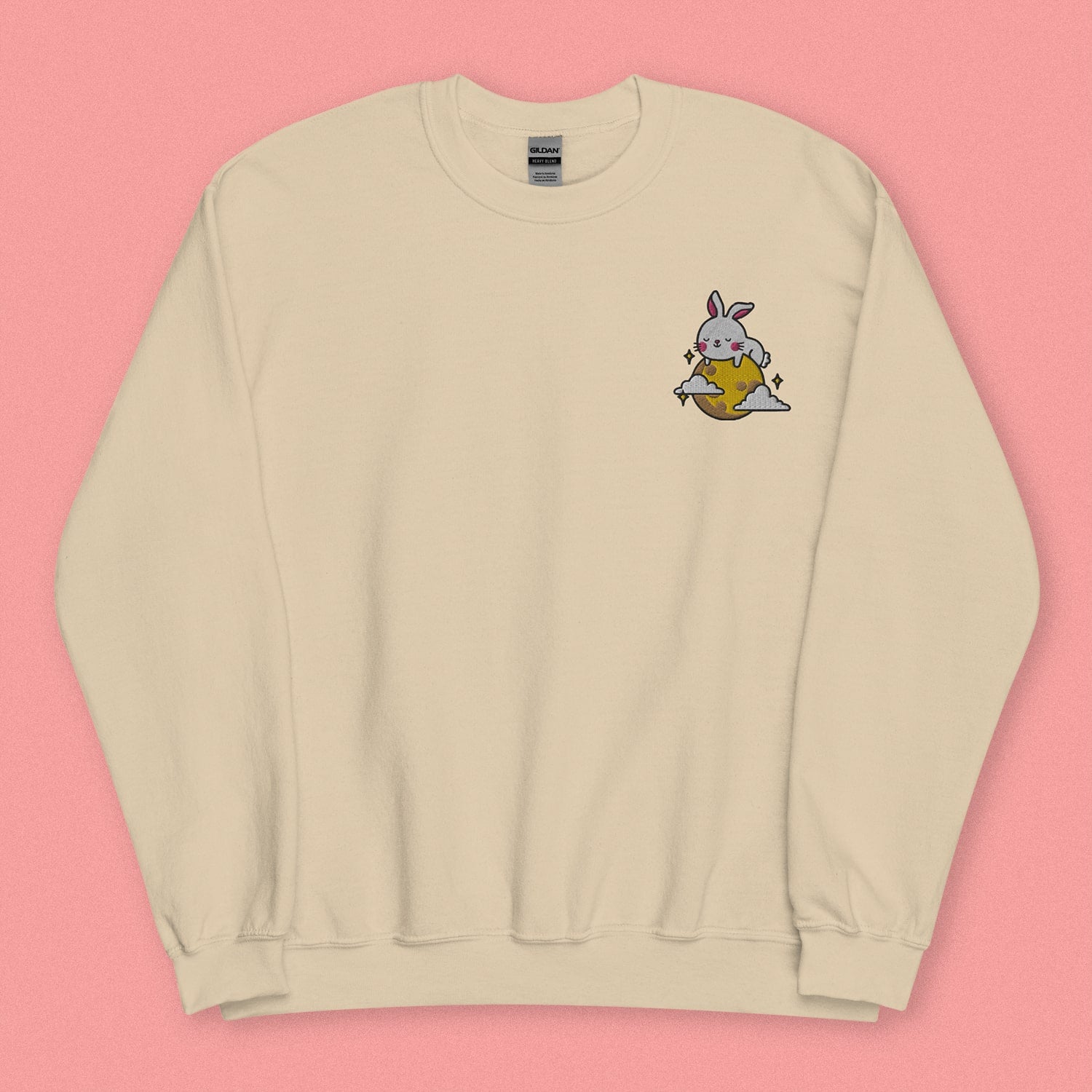 Moon Rabbit Embroidered Sweatshirt - Ni De Mama Chinese Clothing