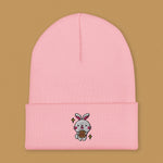 Load image into Gallery viewer, Mooncake Rabbit Embroidered Beanie - Ni De Mama Chinese Clothing
