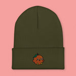 Load image into Gallery viewer, Orange Chicken Embroidered Beanie - Ni De Mama Chinese Clothing
