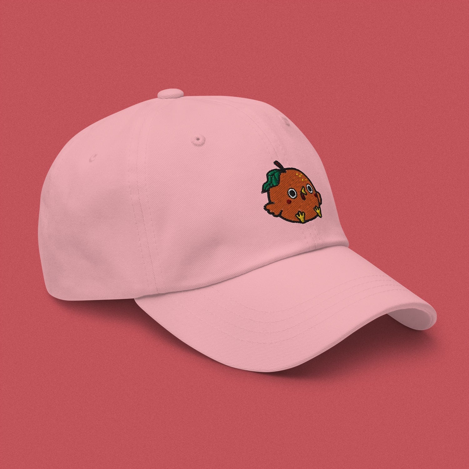 Orange Chicken Embroidered Cap - Ni De Mama Chinese Clothing