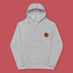 Load image into Gallery viewer, Orange Chicken Embroidered Kids Hoodie - Ni De Mama Chinese - Inspired Clothing | Heather Grey , S
