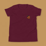 Load image into Gallery viewer, Orange Chicken Embroidered Kids T-Shirt - Ni De Mama Chinese - Inspired Clothing | Maroon , S
