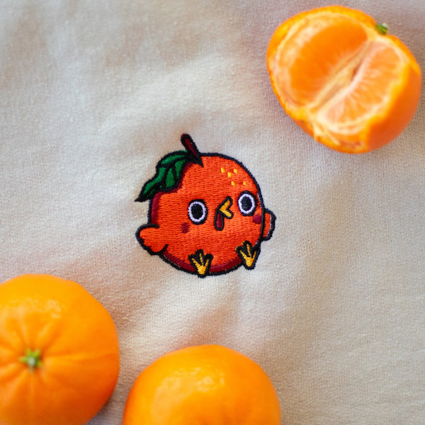 Orange Chicken Embroidered Sweatshirt - Ni De Mama Chinese Clothing