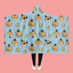 Load image into Gallery viewer, Pineapple Bun Hooded Blanket - Ni De Mama Chinese - Inspired Clothing | Sky Blue ,
