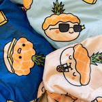 Load image into Gallery viewer, Pineapple Bun Hooded Blanket - Ni De Mama Chinese - Inspired Clothing | Sky Blue ,
