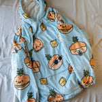Load image into Gallery viewer, Pineapple Bun Snug Blanket Hoodie / Sample (Final Sale) - Ni De Mama Chinese - Inspired Clothing | Sky Blue ,
