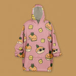 Load image into Gallery viewer, Pineapple Bun Snug Blanket Hoodie - Ni De Mama Chinese - Inspired Clothing | Pink ,
