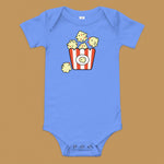 Load image into Gallery viewer, Popcorn Chicken Baby Onesie - Ni De Mama Chinese - Inspired Clothing | Heather Blue , 3 - 6m
