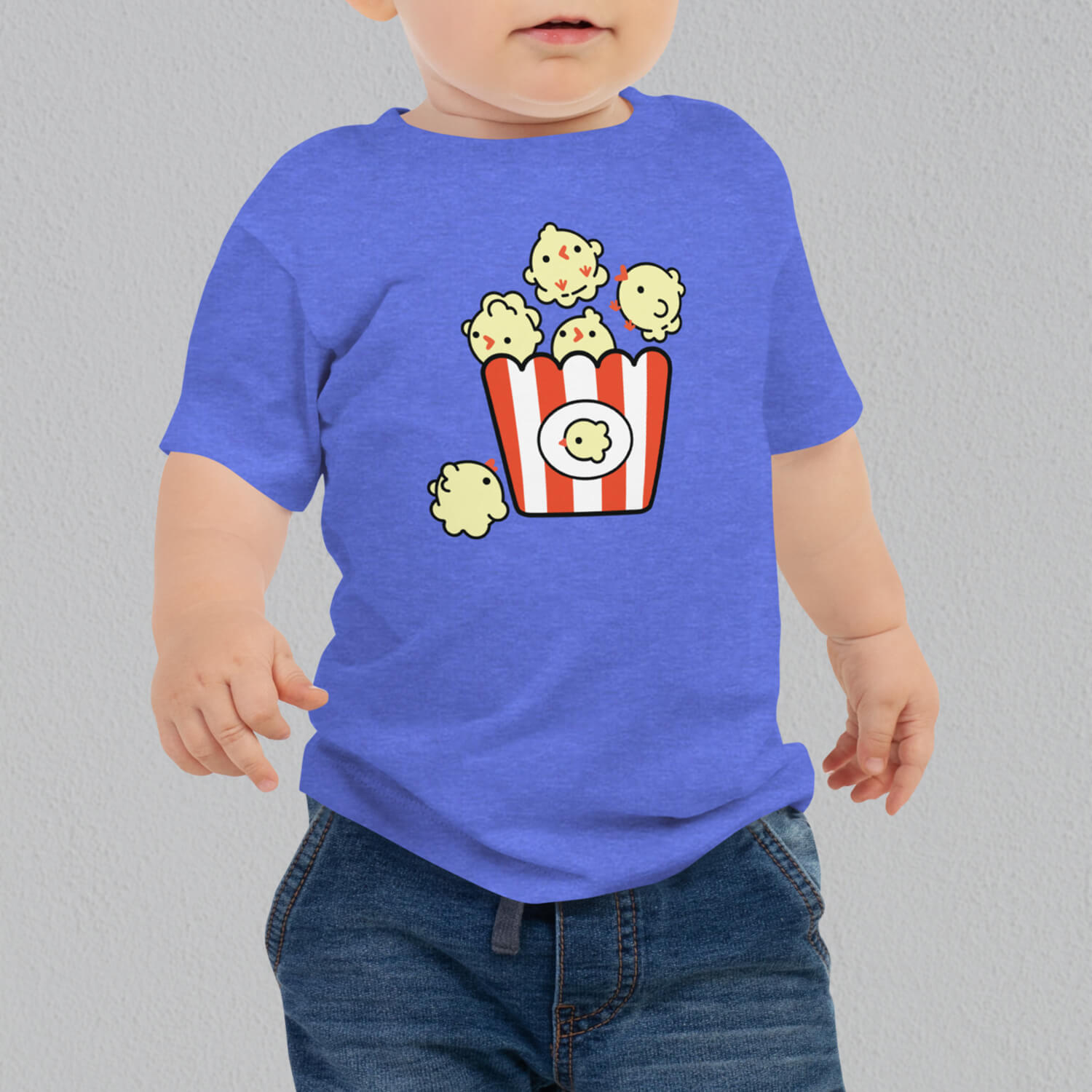 Popcorn Chicken Baby T-Shirt - Ni De Mama Chinese - Inspired Clothing | Black , 6 - 12m