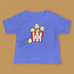 Load image into Gallery viewer, Popcorn Chicken Baby T-Shirt - Ni De Mama Chinese - Inspired Clothing | Heather Blue , 6 - 12m
