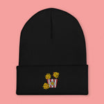 Load image into Gallery viewer, Popcorn Chicken Embroidered Beanie - Ni De Mama Chinese - Inspired Clothing | Black ,
