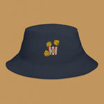 Load image into Gallery viewer, Popcorn Chicken Embroidered Bucket Hat - Ni De Mama Chinese - Inspired Clothing | Navy Blue ,
