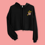 Load image into Gallery viewer, Popcorn Chicken Embroidered Crop Hoodie - Ni De Mama Chinese Clothing
