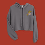 Load image into Gallery viewer, Popcorn Chicken Embroidered Crop Hoodie - Ni De Mama Chinese Clothing
