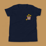 Load image into Gallery viewer, Popcorn Chicken Embroidered Kids T-Shirt - Ni De Mama Chinese Clothing
