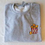 Load image into Gallery viewer, Popcorn Chicken Embroidered Sweatshirt / Imperfect (Final Sale) - Ni De Mama Chinese - Inspired Clothing | Heather Grey , L
