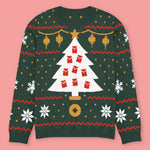 Load image into Gallery viewer, Red Envelope Christmas Tree Knit Sweater - Ni De Mama Chinese - Inspired Clothing | Forest Green , 3XS
