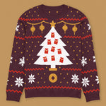 Load image into Gallery viewer, Red Envelope Christmas Tree Knit Sweater - Ni De Mama Chinese - Inspired Clothing | Maroon , 3XS
