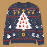 Load image into Gallery viewer, Red Envelope Christmas Tree Knit Sweater - Ni De Mama Chinese - Inspired Clothing | Navy Blue , 3XS
