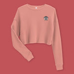 Load image into Gallery viewer, Rice Cooker Embroidered Crop Sweatshirt / Overstock (Final Sale) - Ni De Mama Chinese - Inspired Clothing | Mauve , S
