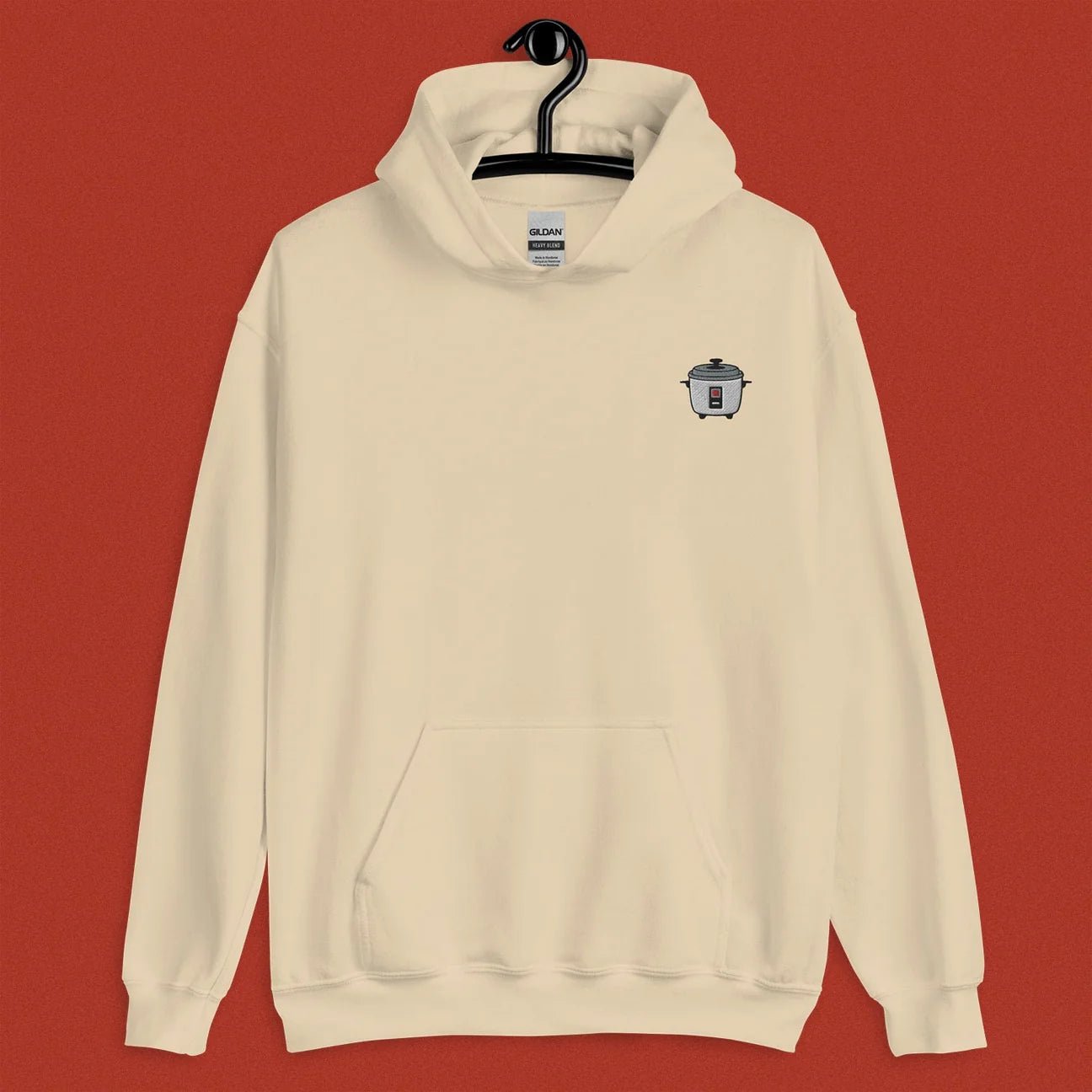 Rice Cooker Embroidered Hoodie / Overstock (Final Sale) - Ni De Mama Chinese - Inspired Clothing | Soft Cream , 2XL
