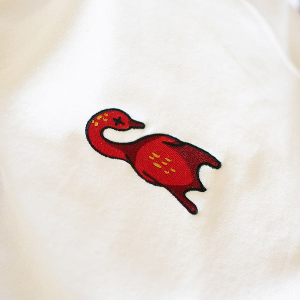 Roasted Duck Embroidered Sweatshirt / Imperfect (Final Sale) - Ni De Mama Chinese - Inspired Clothing | White , M