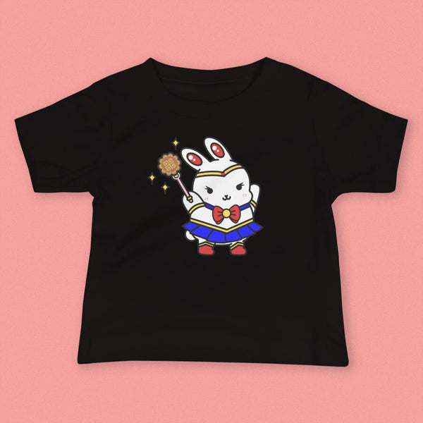 Sailor Mooncake Baby T-Shirt - Ni De Mama Chinese - Inspired Clothing | Black , 6 - 12m