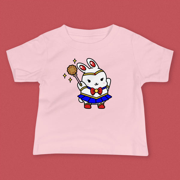 Sailor Mooncake Baby T-Shirt - Ni De Mama Chinese - Inspired Clothing | Pink , 6 - 12m